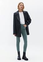 Women Green High Rise Skinny Fit Pants