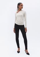 Women Black High Rise Skinny Fit Pants