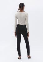 Women Black High Rise Skinny Fit Pants