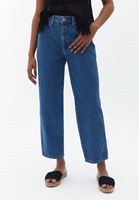 Women Blue Ultra High Rise Baloon Fit Pants