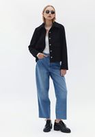 Women Blue Ultra High Rise Barrel Fit Denim Pants