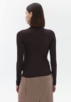 Women Brown Tshirt with Long Sleeves