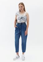 Women Blue High Rise Baggy Fit Denim Pants