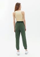 Women Khaki Mid Rise Jogger Pants