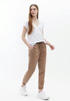 Women Brown Mid Rise Jogger Pants