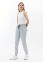 Women Grey Mid Rise Jogger Pants