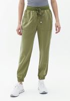 Women Green Mid Rise Jogger Pants