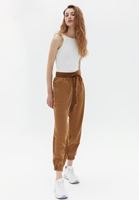 Women Brown Mid Rise Jogger Pants