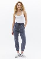 Women Grey Mid Rise Jogger Pants