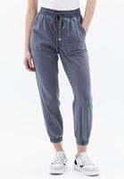 Women Grey Mid Rise Jogger Pants