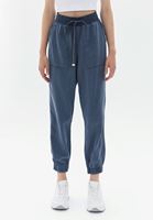 Women Blue Mid Rise Jogger Pants