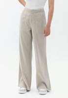 Women Beige Mid Rise Wide Leg Pants