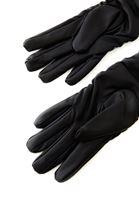 Women Black Vegan Leather Gloves