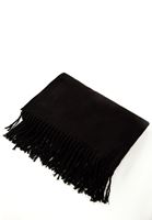 Women Black Basic Shawl