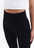 Women Black Ultra High Rise Seamless Leggings