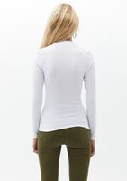 Women White Cotton V-Neck Tshirt