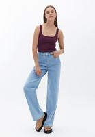 Basic Atlet ve Wide-Leg Jean Kombini