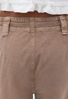 Women Brown Mid Rise Cotton Blended Cargo Pants