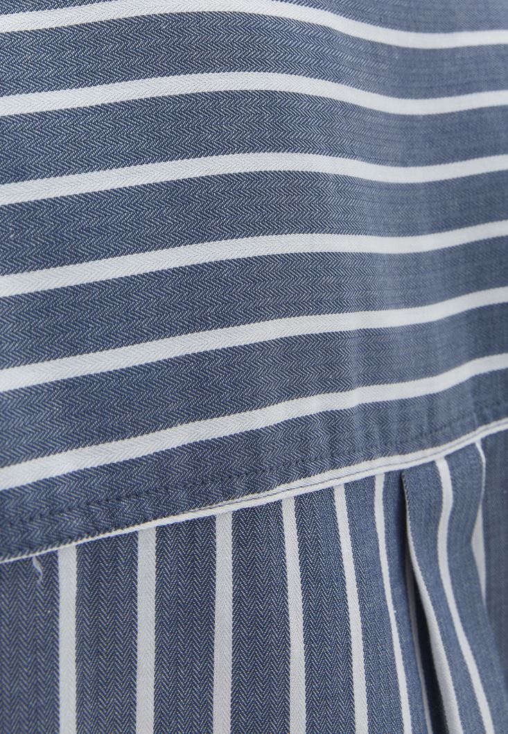 Women Mixed Cotton Oversize Shirt