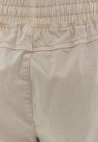 Women Beige High Rise Cargo Jogger Pants