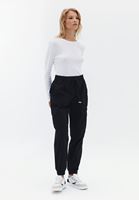 Women Black High Rise Cargo Jogger Pants