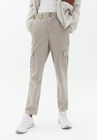 Women Beige Ultra High Rise Carrot Fit Pants