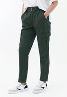 Women Green Ultra High Rise Carrot Fit Pants