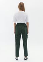 Women Green Ultra High Rise Carrot Fit Pants