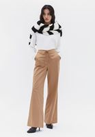 Women Brown High Rise Wide Leg Pants