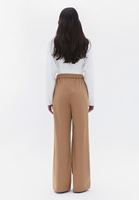 Women Brown High Rise Wide Leg Pants