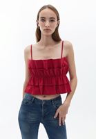 Crop Top ve Flare Jean Kombini