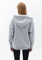 Women Grey Soft Touch Sweatshirt with Zippers