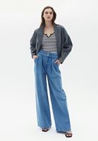 Women Grey Crop Bomber Jacket