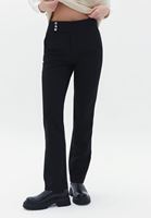 Women Black Ultra High Rise Straight Fit Pants