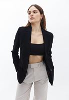 Women Black Blazer with Buttons