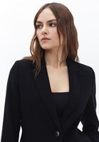 Women Black Blazer with Buttons