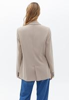 Women Beige Blazer with Buttons