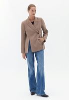 Women Brown Blazer with Slit Detail