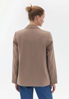 Women Brown Blazer with Slit Detail