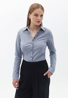 Women Grey Slim Fit Shirt