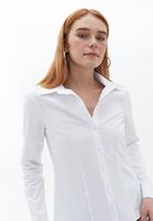 Women White Slim Fit Shirt