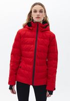 Women Red Quilted Puffer Jacket