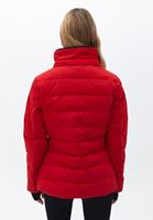 Women Red Quilted Puffer Jacket