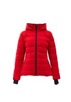 Women Red Quilted Puffer Jacket