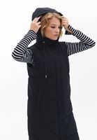 Women Black Quilted Down Waistcoat