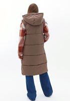 Women Brown Quilted Down Waistcoat