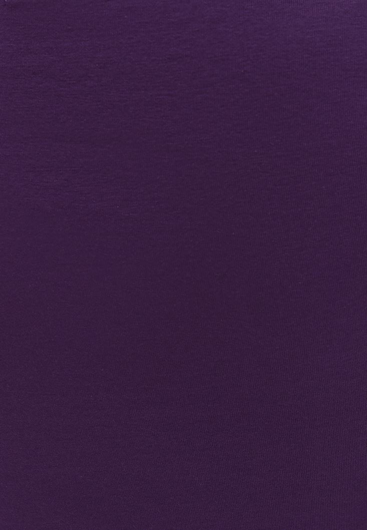 Women Purple Crop Tshirt with Long Sleeves
