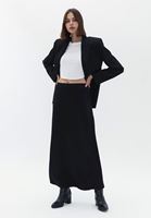 Women Black Satin Maxi Dress