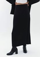 Women Black Satin Maxi Dress