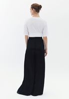 Women Black High Rise Wide Leg Pants